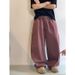 Men's Clothing High Street Trendy Brand Small Flame Embroidered Oversized Jeans For Men, American Retro Style, Washed, Loose, Floor Length_mkmklike.com