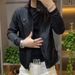 Autumn New Luxury Business Casual Stand Collar Men's Fashion Versatile Simple Solid Color Thin Jacket_mkmklike.com