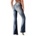 Vintage High Waist Flared Jeans For Women - Stretchy Denim With Embroidery, Retro Sexy Fit, Comfortable & Stylish_mkmklike.com