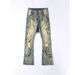 Men's Distressed Ripped Flared Jeans With Fringe Detailing Stretch Denim Pants New Arrival_mkmklike.com