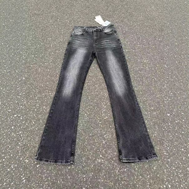 "Men's Vintage Washed Black & Gray Straight Leg Jeans – Loose Fit High Street Style | Retro Cleanfit Denim"_mkmklike.com