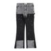 Streetwear Washed Jeans – Black/Grey Colorblock With Slight Stretch (Relaxed Fit, Mid-Rise Straight Leg)_mkmklike.com