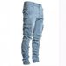 Men's Clothing New Jeans Men's Side Pocket Elastic Skinny Jeans_mkmklike.com