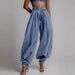 Women's Clothing New Spring And Summer High Waist Zipper Loose Jeans Women's Retro Balloon Pants Casual Trousers_mkmklike.com