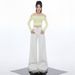 Wholesale White Non-tight-fitting Flared Jeans For Women, Spring High-waisted Slimming Loose Wide-leg Stretchy Extended_mkmklike.com