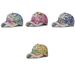 New European and American dot diamond baseball cap for men and women trendy colorful leaf print diamond duckbill cap outdoor casual hat_mkmklike.com