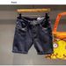 Men's Trendy Brand Slimming Black Denim Shorts Summer Thin Loose Straight Leg Five Point Pants Korean Style Versatile_mkmklike.com