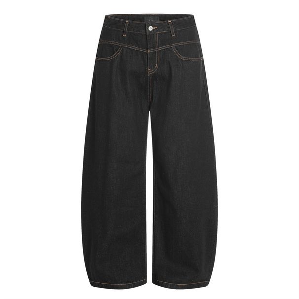 Loose Wide-Leg Scimitar Men's Denim Trousers Vibe American Style Trendy Brand Workwear Niche Casual Banana Dad Pants_mkmklike.com