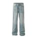 Heavy-duty Washed Denim Punk High Street Trend Men's Vintage Loose Wide-leg Straight Pants Floor-length Casual Trousers_mkmklike.com