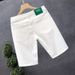 Men's Clothing Trendy Brand Cool Simple Solid Color Slim Pants Men's Summer Shorts_mkmklike.com