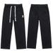 Spring And Autumn New Khmer Non Elastic Splicing Heavy Industry Jeans, Water Washed Loose Bent Knife Wide Leg Pants_mkmklike.com