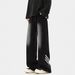 American Striped Splicing Wide-leg Jeans Men's Spring New Trendy Brand Loose Washed Old Straight Wide-leg Trousers_mkmklike.com