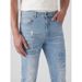 Men's Clothing Stretch Jeans Unique Distressed Vintage Look Heavy Duty Washed Patch Skinny Pants Multiple Colors_mkmklike.com