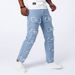 Laike Men's Summer Jeans Retro Style Trendy Ripped Patch Loose Casual Pants Fashion_mkmklike.com