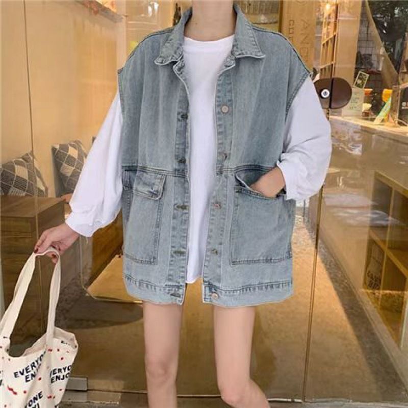 Women's Clothing Three Dimensional Decorative Denim Jacket Spring And Autumn Loose Jacket Top Beaded Heavy Denim Jacket_mkmklike.com