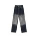 Black Gradient Jeans Women With A Pear-shaped Figure, 2026 High-waisted Straight Wide-leg Pants, Long Trousers For_mkmklike.com