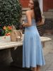 K Women's New Product, Sleeveless Camisole, Slimming And Imitation Denim Dress_mkmklike.com