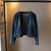 Casual Loose Fit Denim Jacket For Women With Big Pockets, Korean Style Autumn Fashion, Light Blue & Dark Blue_mkmklike.com