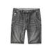 Trendy Brand Men's Clothing, Summer Embroidered Cotton Elastic Denim Five-point Pants Men's Thin Loose And Fat Plus Special Foreign Trade Large Size_mkmklike.com