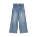 Yifu Loose Slimming Fleece-Lined Jeans For Women 2025 Winter New Daisy Embroidered Straight Pants 5715_mkmklike.com