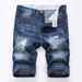Summer New Trendy Men's Washed Straight Jeans Five-point Pants Korean Version Men's Casual Slim Shorts Cross-border_mkmklike.com