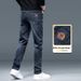 Men's Jeans Slim-Fit Straight Casual Long Pants_mkmklike.com