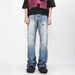 Nordmann European And American Style Gradient Ripped Jeans For Men Cleanfit High Street Cool Micro Flare Couple Slim Pants_mkmklike.com