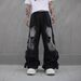 Men's Clothing Vibe Street Hip Hop Overalls Hip Hop Jeans Straight Wasteland High Street Multi Pocket Mopping Pants_mkmklike.com