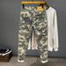 Men's Slim Fit Straight Leg Camouflage Work Jeans High Waist Casual Motorcycle Trousers Trendy Patchwork for Spring Autumn_mkmklike.com