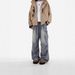 Tooling Jeans Men's 2026 Summer New Large Pocket Pleated Design American High Street Straight Casual Trousers_mkmklike.com