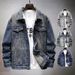 Men's Clothing New Men's Jackets Spring And Autumn Trendy Retro Versatile European And American Simple Fit Denim Jackets For Men_mkmklike.com