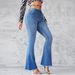 Women's High Waist Flared Jeans - Stretchy Bootcut Denim Pants For Work & Casual Wear_mkmklike.com