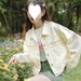 Chicco 2025 Spring New Korean Version Versatile Fresh Floral Embroidery Loose Turn-Down Collar Women's Short Denim Jacket_mkmklike.com