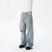 Men's Clothing Distressed High Street Ripped White Loose Wide Leg Vibe Jeans_mkmklike.com