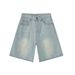 Men's Clothing High Street Loose Straight Leg Wide Leg Casual Five Point Denim Shorts For Men Summer Style_mkmklike.com