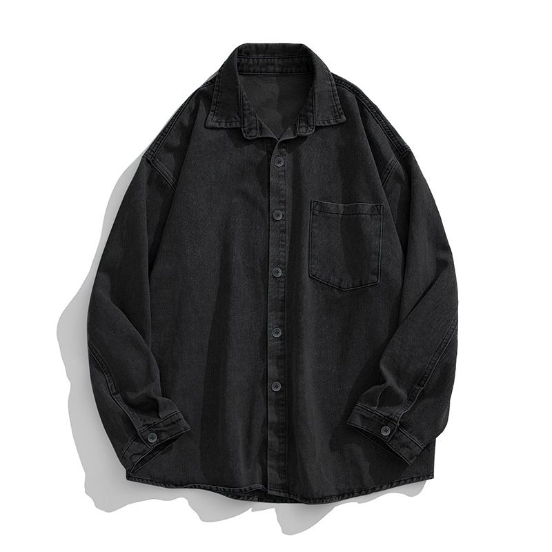 K Men's Denim Shirt New Product Long Sleeved Loose And Versatile Shirt Jacket_mkmklike.com