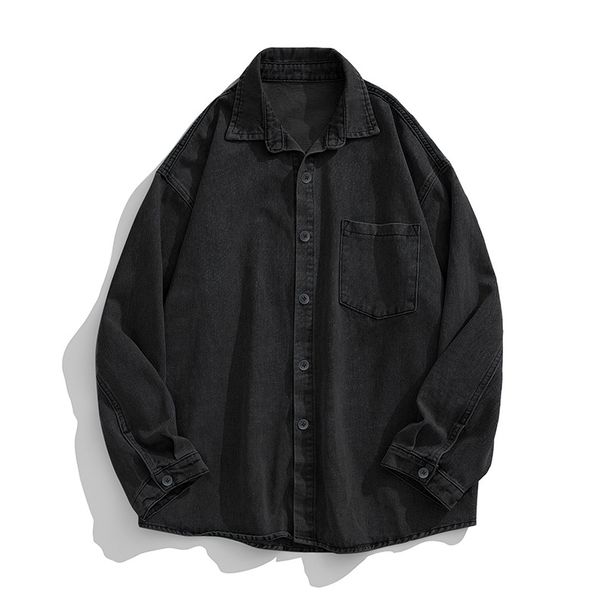 K Men's Denim Shirt New Product Long Sleeved Loose And Versatile Shirt Jacket_mkmklike.com