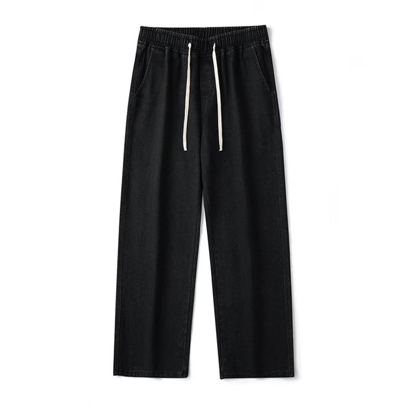High Street Loose Fit Jeans – Vintage Washed Straight Wide Leg Denim (Dark Blue/Medium Blue/Black)_mkmklike.com