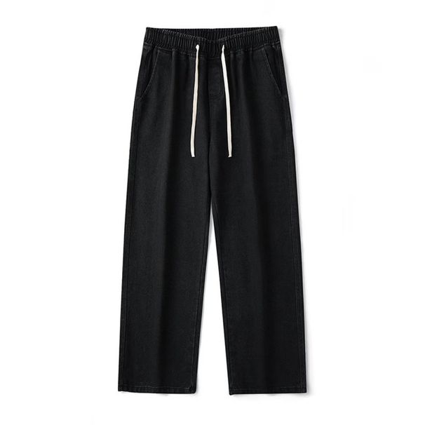 High Street Loose Fit Jeans – Vintage Washed Straight Wide Leg Denim (Dark Blue/Medium Blue/Black)_mkmklike.com