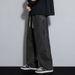 Men's Clothing Spring And Summer Straight Jeans Loose Wide Leg Pants Boys' Trendy Handsome Trousers_mkmklike.com