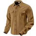 European And American Cross-Border Corduroy Single-Breasted Casual Sports Trend Pocket Jacket Men's Turn-Down_mkmklike.com