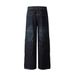 Large Pocket Cargo Unique Niche Pleated Design Loose Wide-Leg Straight Pants Men's Vibe Trendy Brand_mkmklike.com