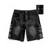 Laike Men's Denim Shorts American Street Style Rhinestone Casual Mid-Length Five Point Washed Non-Stretch Summer Pants_mkmklike.com