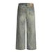 American Punk Vintage Washed Denim Wide-Leg Men's Versatile Loose Dad Faded Wasteland Straight-Leg Pants_mkmklike.com