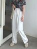 Women's Street British Style Solid Color Ankle-length Casual Pants Wide Leg Pants_mkmklike.com