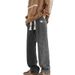 Men's Clothing Straight Leg Jeans, Spring Versatile Loose American High Street Casual Star Letter Long Pants_mkmklike.com