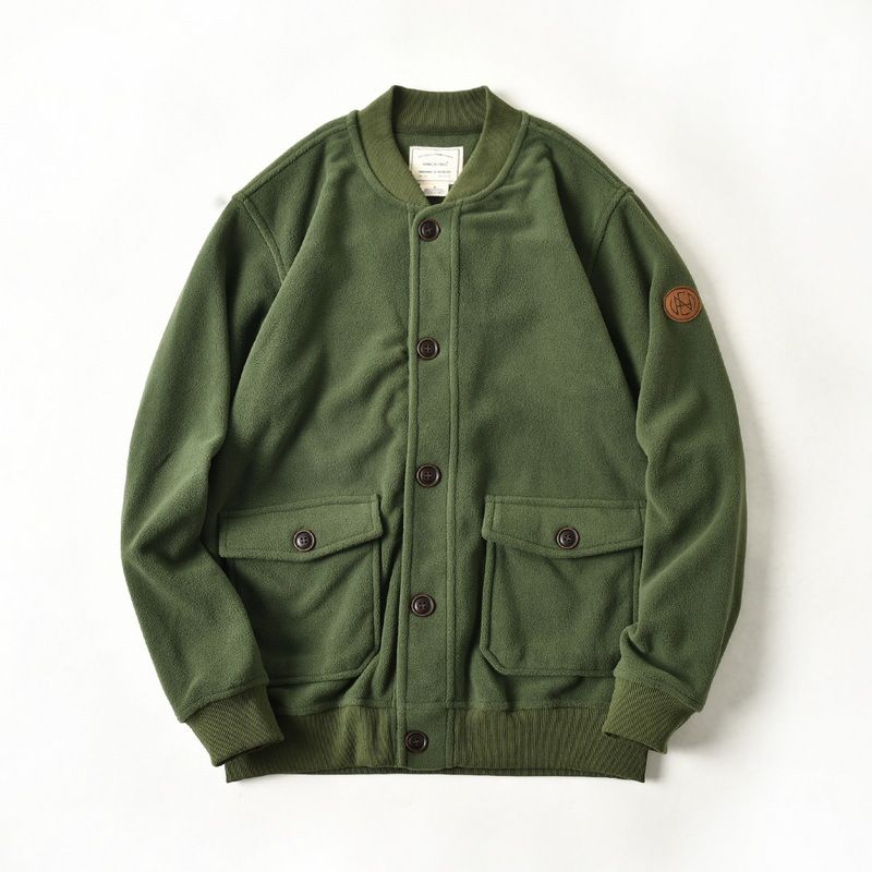 Japanese Retro Double-Sided Fleece Baseball Collar Jacket Men's Autumn Winter American Style Flight Warm Coat Top Trendy_mkmklike.com