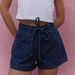 Women's Clothing High Waist Denim Women Summer Hot Girl Casual Straight Hook Flower Drawstring Denim Shorts_mkmklike.com