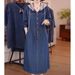 ELLE Two-Piece Hooded Patchwork Dress New Fashionable Elegant Youthful Casual Mid-Length Denim Skirt_mkmklike.com