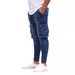 European And American Men's Multi-pocket Stretch Jeans Zipper Decorative Tooling Jeans_mkmklike.com